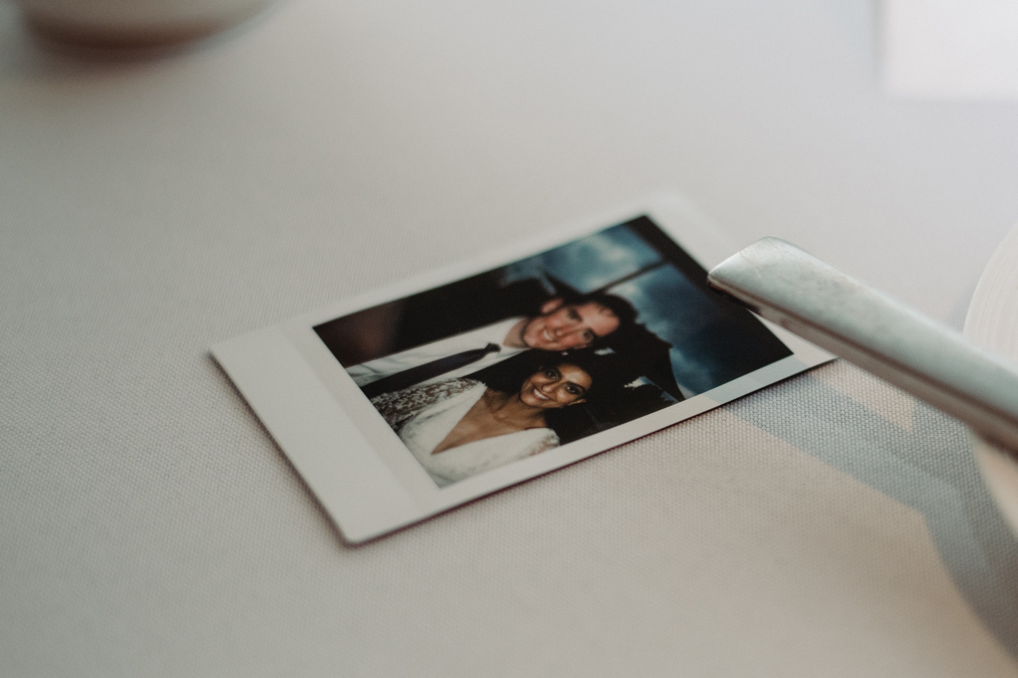 Polaroid photo on a white background walker art center wedding